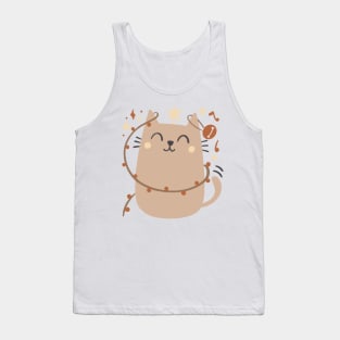 Cute Christmas cat Tank Top